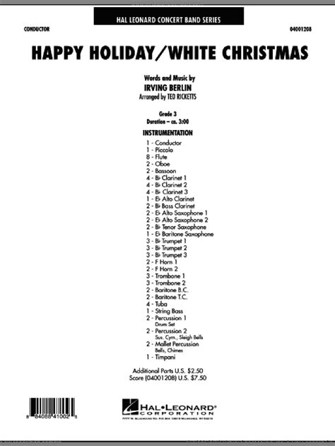 Happy Holiday White Christmas Sheet Music Complete Collection For