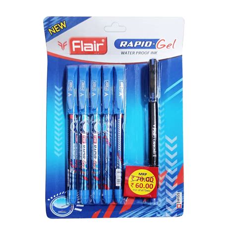 Flair Rapid Gel Pen Carbonix Ball Pen Combo Blister Pack Low