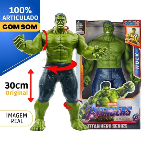 Boneco Hulk Brinquedo Articulado Grande Bonecos Marvel Vingadores