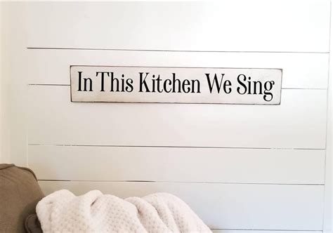 Vintage Primitive Funny Decor In This Kitchen We Sing Decoration For