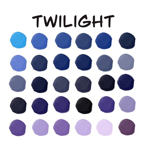 Twilight Procreate Color Palette Etsy