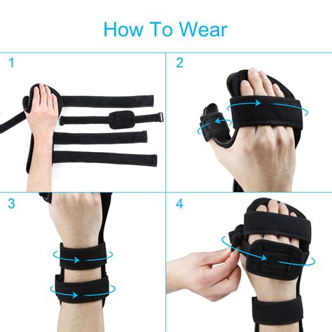 Reaqer Stroke Hand Brace Soft Resting Hand Splint Support Finger Wrist