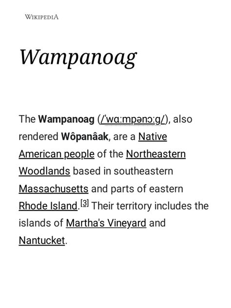 Wampanoag - Wikipedia | PDF | Indigenous Peoples Of The Americas ...