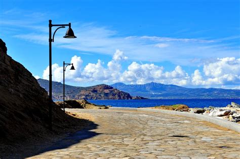 Seaside road panorama stock image. Image of colorful - 12601593