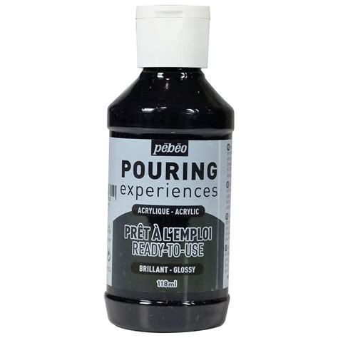 Peinture Acrylique Pour Pouring Noir D Ivoire X Ml Perles Co