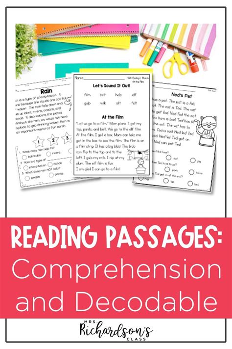 Reading Comprehension Passages Decodable Passages Artofit