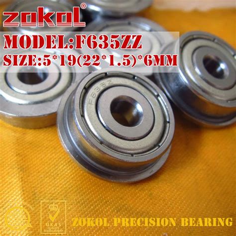 ZOKOL F635 ZZ Bearing F635ZZ Flange Bearing F635 ZZ Deep Groove Ball