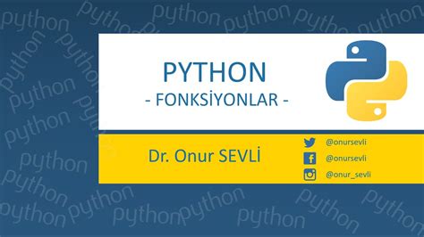 Python Dersleri Fonksiyonlar Python Functions Youtube