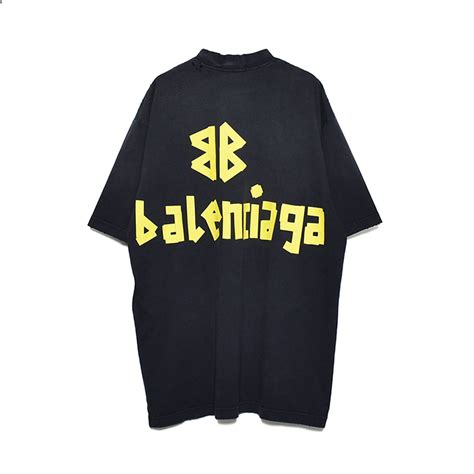 [balenciaga]medium Fit T Shirt Black 739784tova9 Randco