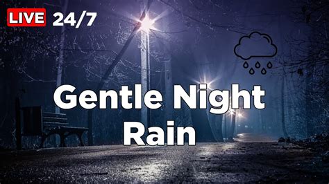 Gentle Night RAIN 24 7 For Sleeping Relaxing Study Insomnia Rain