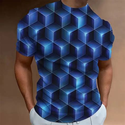 Camiseta Con Estampado 3d Para Hombre Top De Manga Corta Con Personalidad Moda Urbana Informal