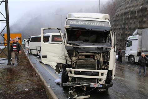 Bolu da zincirleme trafik kazası Anadolu Ajansı