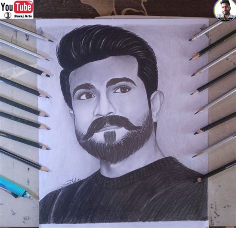 Ram Charan Realistic Drawing In 2022 Drawings Ganesh Art Paintings