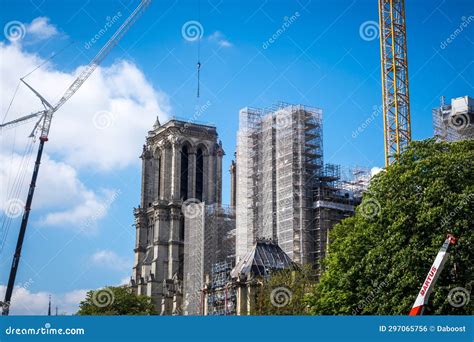 Reconstruction Of Notre Dame De Paris Cathedral On The Ile De La Cite