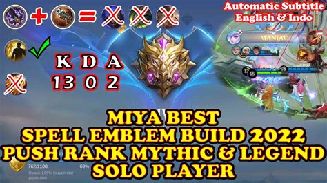 How To Play Miya Solo Ranked Miya Best Spell Emblem Build YouTube