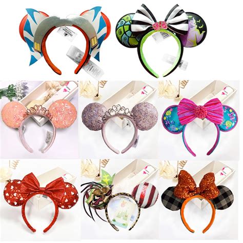 Disney Bow Hair Luxury Mikey Mouse Ears Hair Band Princess Crown Plush ...