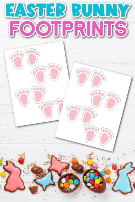 Free Printable Easter Bunny Footprints Fun Money Mom