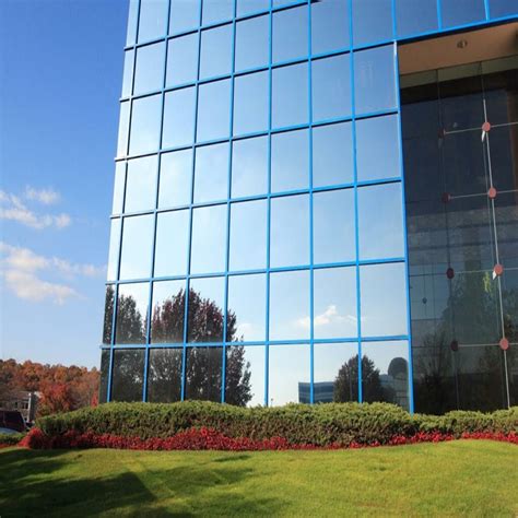 6mm Dark Blue Reflective Curtain Wall Glass For Construction And Real