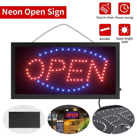 Business Led Neon Open Light Signlighted Sign Openelectric Light Up