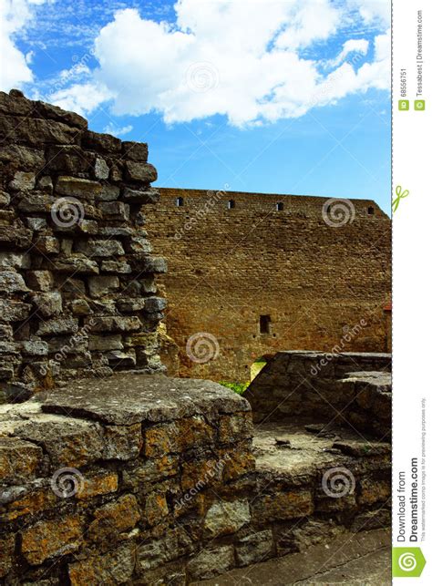 Paredes De Pedra E Escadaria No Castelo Antigo Imagem De Stock Imagem