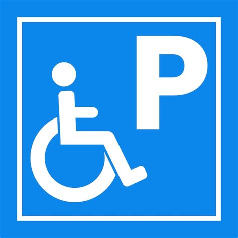 Premium Vector | Handicapped parking lot sign