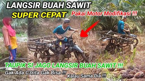 Langsir Buah Sawit Super Cepat Hanya Pakai Motor Modifikasi Seadanya