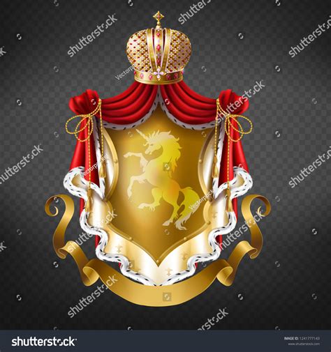 Vector Golden Royal Coat Arms Crown Stock Vector Royalty Free 1241777143 Shutterstock