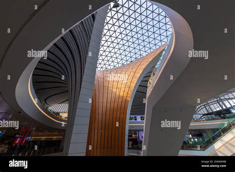 Beijing daxing international airport interior structure Stock Photo - Alamy