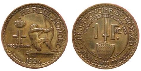 1 Franc Louis II Monaco Numista