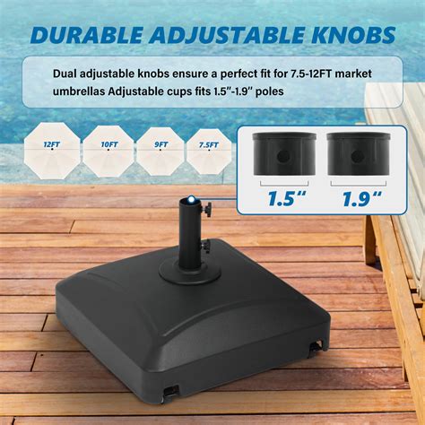 Snapklik Simple Deluxe 125lb Capacity Fillable Mobile Patio