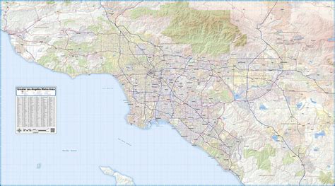 Greater Los Angeles Metropolitan Area Map | topographics