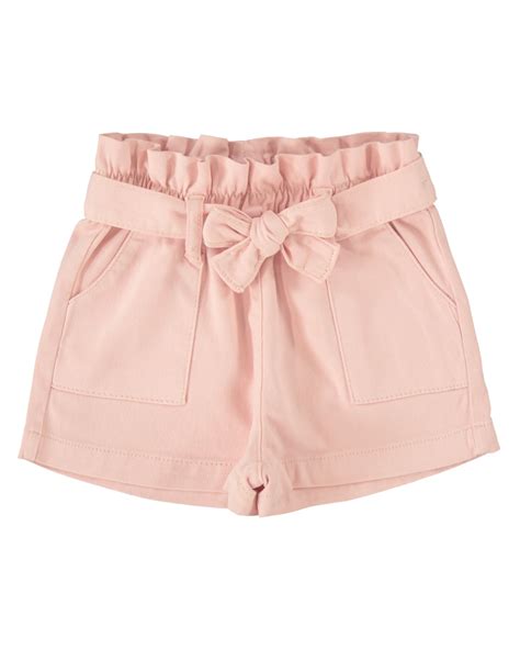 Riachuelo Short Jeans Color Infantil Clochard Amarra O Rosa Claro