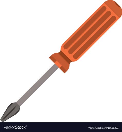 Colorful Silhouette Phillips Screwdriver Vector Image