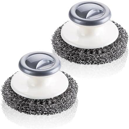 Pieces Steel Wool Scrubber Stainless Steel Scrubber Cleaning Brush