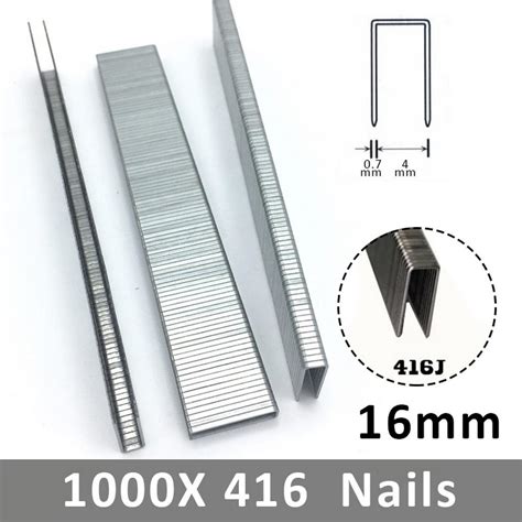 Buy 1000Pcs 413J U Shaped Staples For Framing Tacker Electric Nail