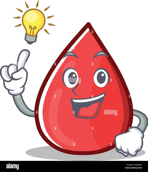 Have An Idea Blood Drop Cartoon Mascot Character Stock Vector Image