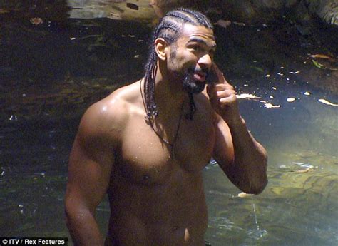 I M A Celebrity 2012 David Haye Shows Off His Muscles And Goes Topless