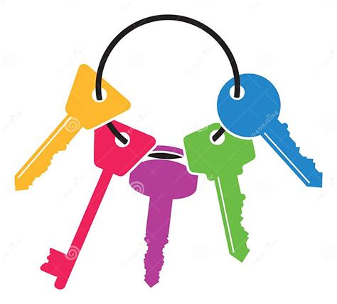 Colourful Set Of Keys Stock Vector Illustration Of Safe 46993042