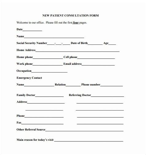 Dental Patient Registration Form Template Inspirational Sample Medical