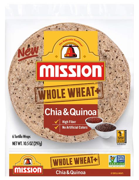 Buy Mission Whole Wheat Chia Quinoa Tortilla Wraps Whole Grain