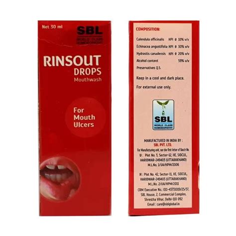 SBL Rinsout Drops 30ml Indiadrops