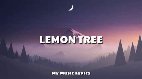 Fools Garden Lemon Tree Lyrics YouTube