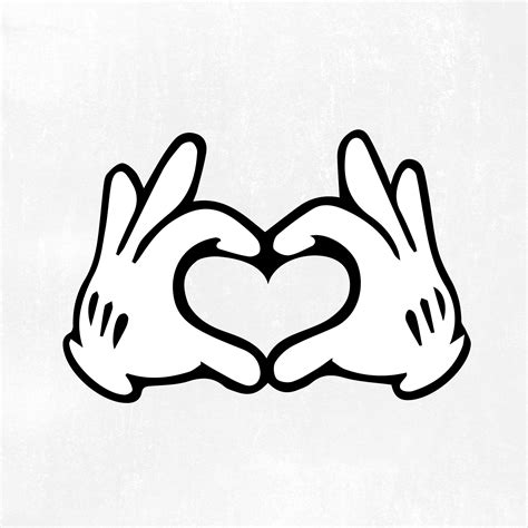 Mickey Heart Hands Svg Mickey Mouse Disney Svg Disney Svg Images And