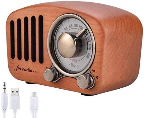 Syst Me Compact Nostalgique Radio En Bois Avec Bluetooth Usb Fm