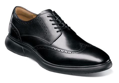 Florsheim Mens Flair Wing Tip Oxford Black W Ultimate Menswear