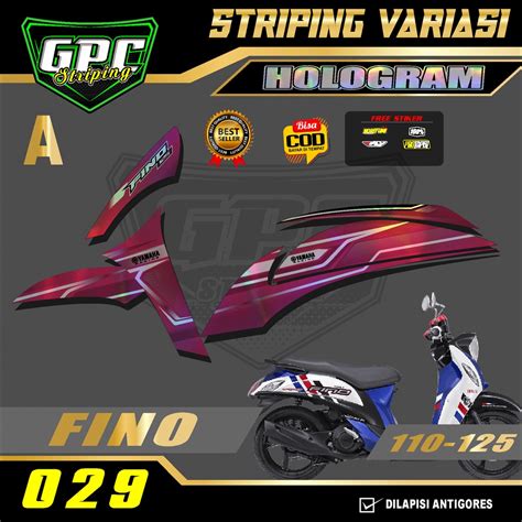 Jual Sticker Striping List Variasi Hologram Fino Fi Desain