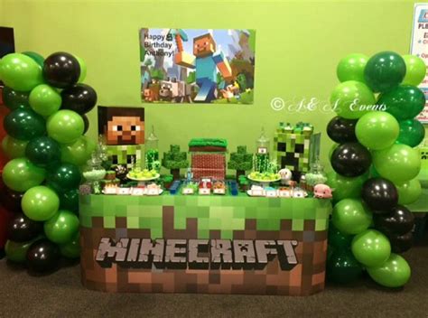 Minecraft Birthday Party Ideas Photo 2 Of 6 Catch My Party