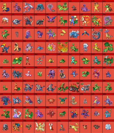 Pokemon Infinite Fusion Sprites 1 100 By Dragonessanimations On Deviantart