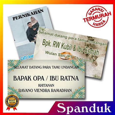 Jual Banner Spanduk Pernikahan Selamat Datang Engagement Wedding
