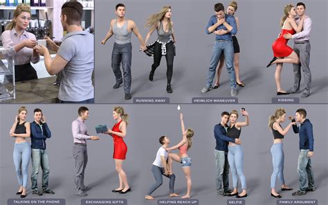 Z Everyday Couple Poses For Genesis 8 And 8 1 Daz 3d